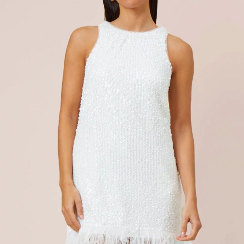 BRIDAL - Adrianna Papell Sleeveless Gown with Crew Neck for Bride